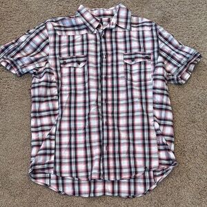 Classic Red and Black Plaid Men's Shirt